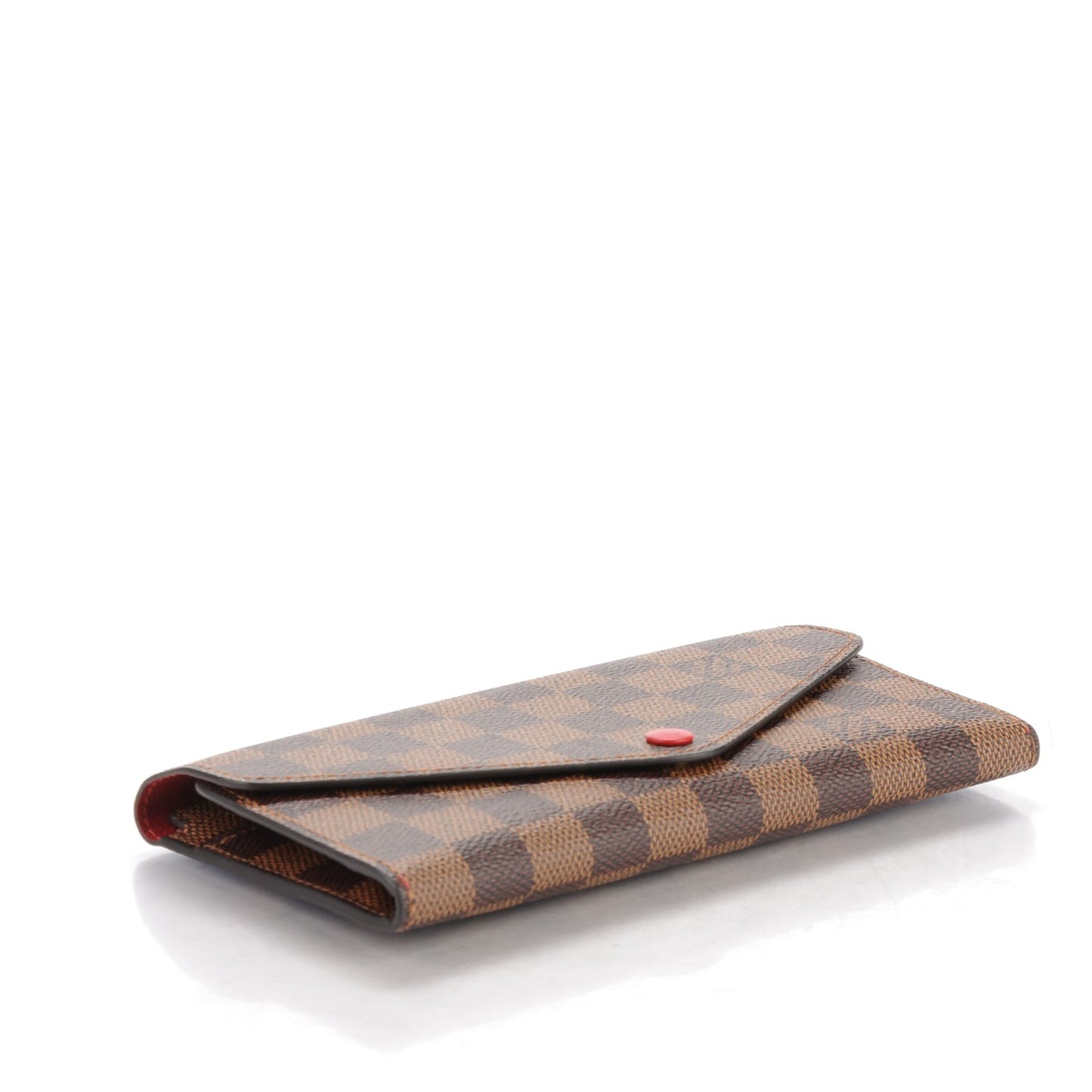 Damier Ebene Josephine Wallet Red
