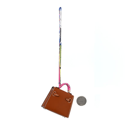 Hermes Tadelakt Mini Kelly Twilly Bag Charm Fauve 2 of 4
