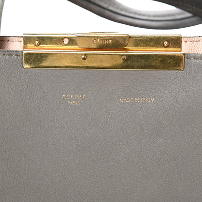 Celine Calfskin Clasp Vertical Cabas Grey 5 of 15