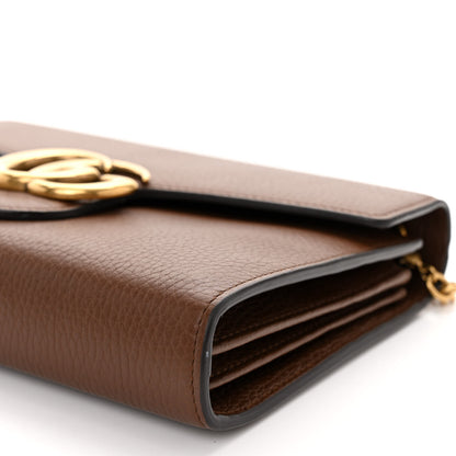 Gucci Cellarius Calfskin GG Marmont Chain Wallet Nut Brown 10 of 11