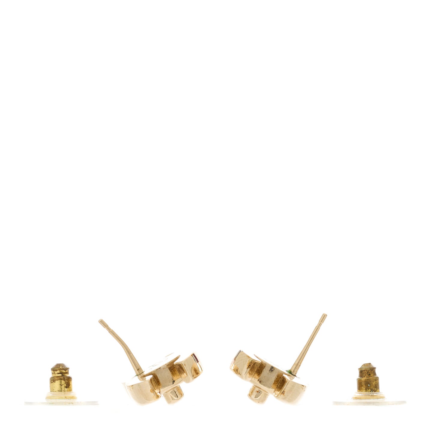 Metal CC Turnlock Earrings Gold