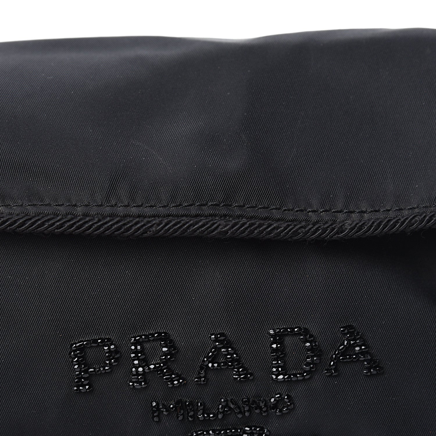 Prada Tessuto Nylon Beaded Bag Black 13 of 14
