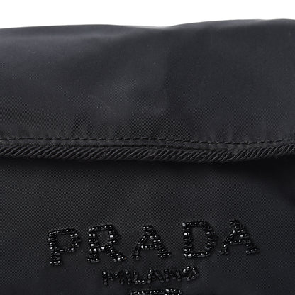Prada Tessuto Nylon Beaded Bag Black 13 of 14