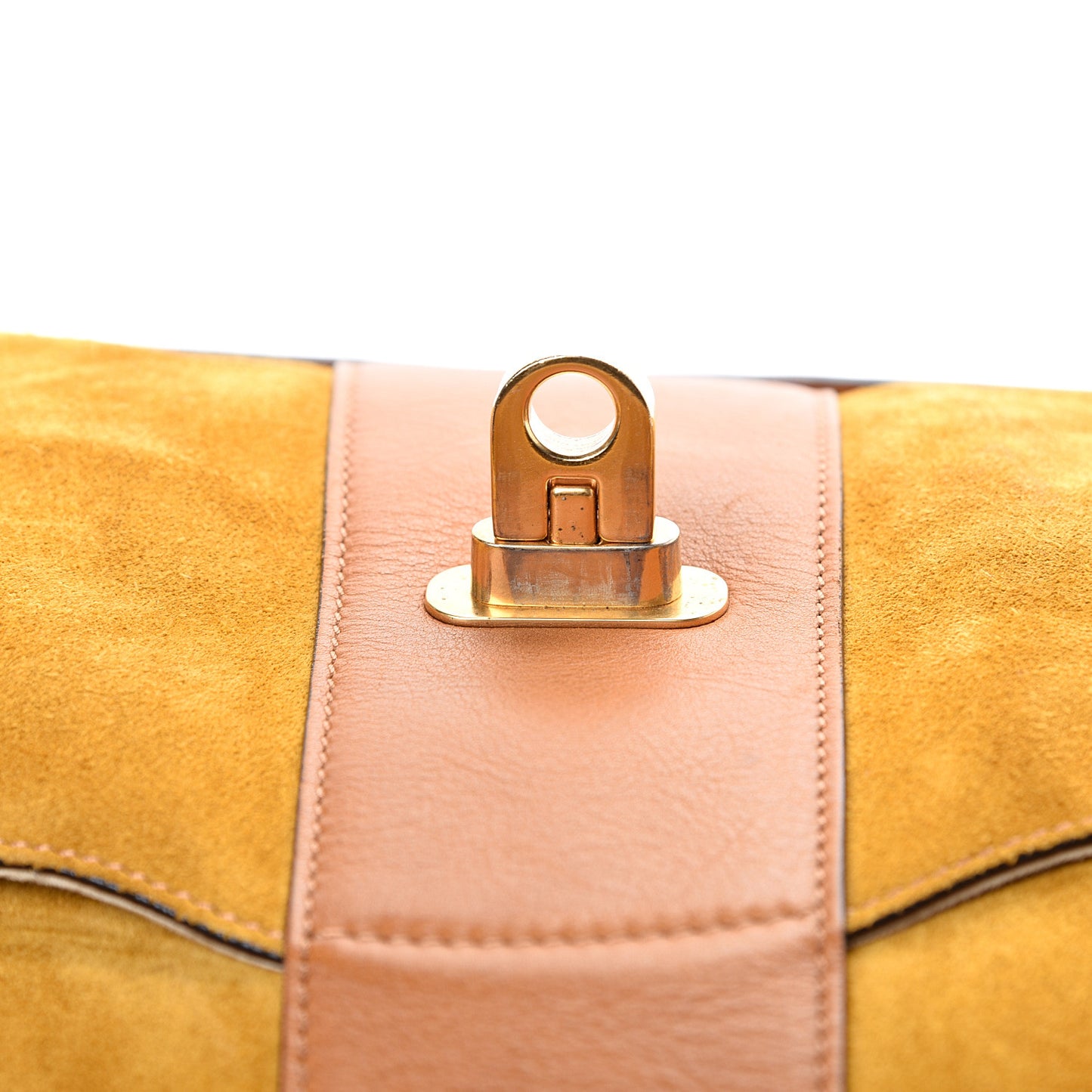 Suede Medium Lexa Shoulder Bag Mustard Brown