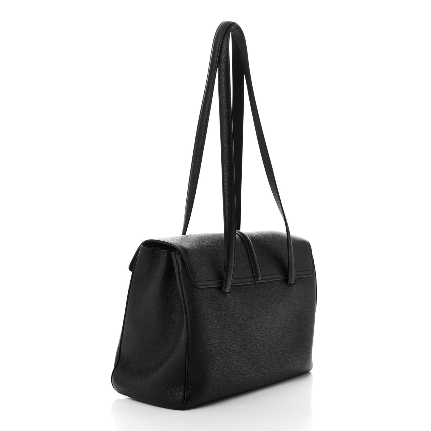 Supple Grained Calfskin Medium Soft 16 Bag Black