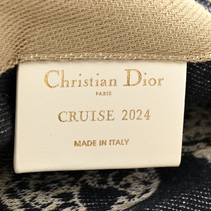 Christian Dior Canvas Print Cruise Tote Ivory Black 6 of 8