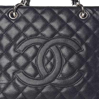 Chanel Caviar Quilted Grand Shopping Tote GST Navy Blue 18 of 18