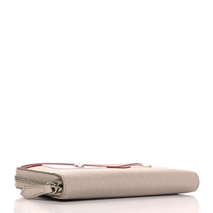 Fendi Vitello Elite Crystal Eye Monster Zip Around Wallet Grigio Polvere Ribes Multicolor 4 of 9