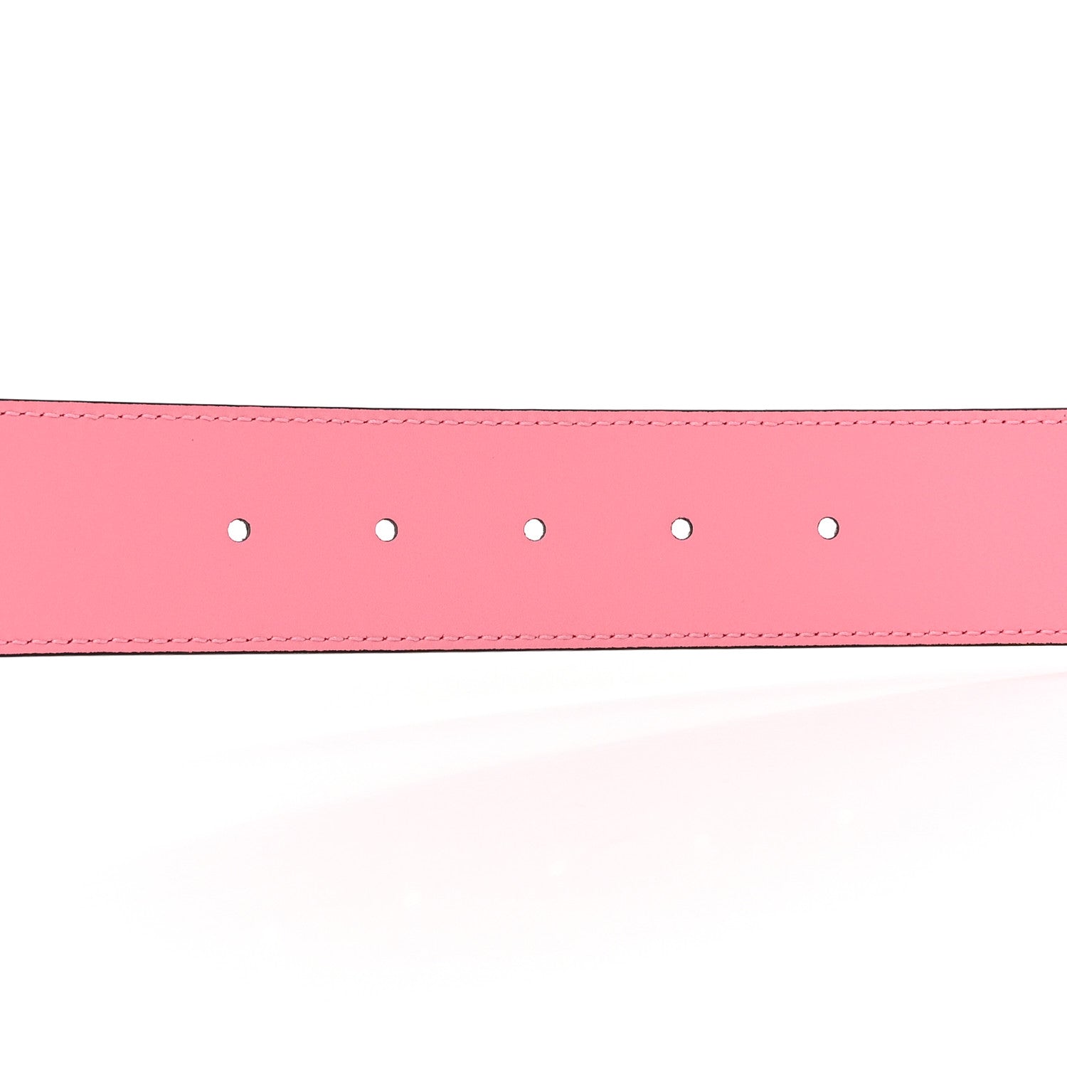 Gucci Supreme Canvas Textured Dollar Calfskin Pineapple Rose Double G 40mm Belt 90 36 Yellow Green Butter Pink 4 of 7