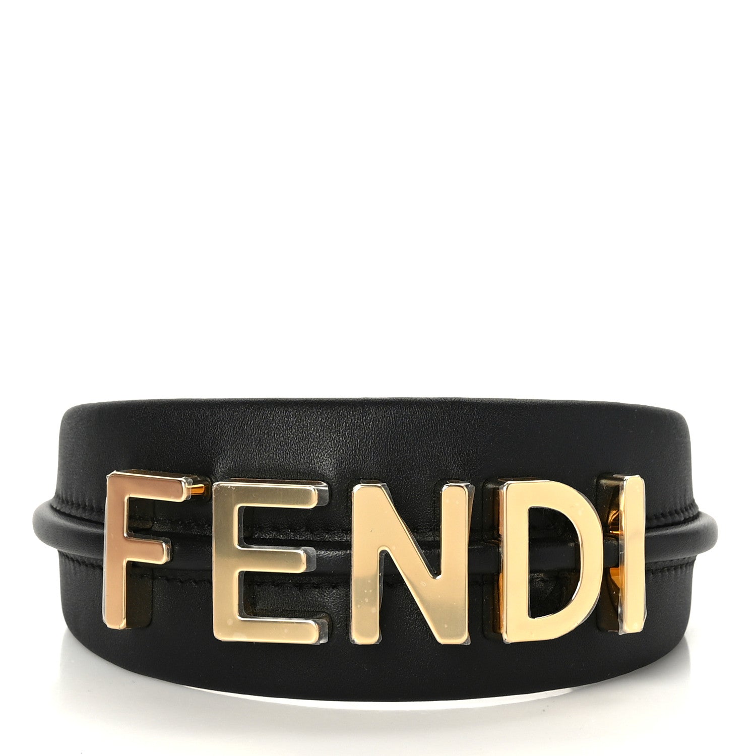 Fendi Lambskin Fendigraphy Headband Black 3 of 4