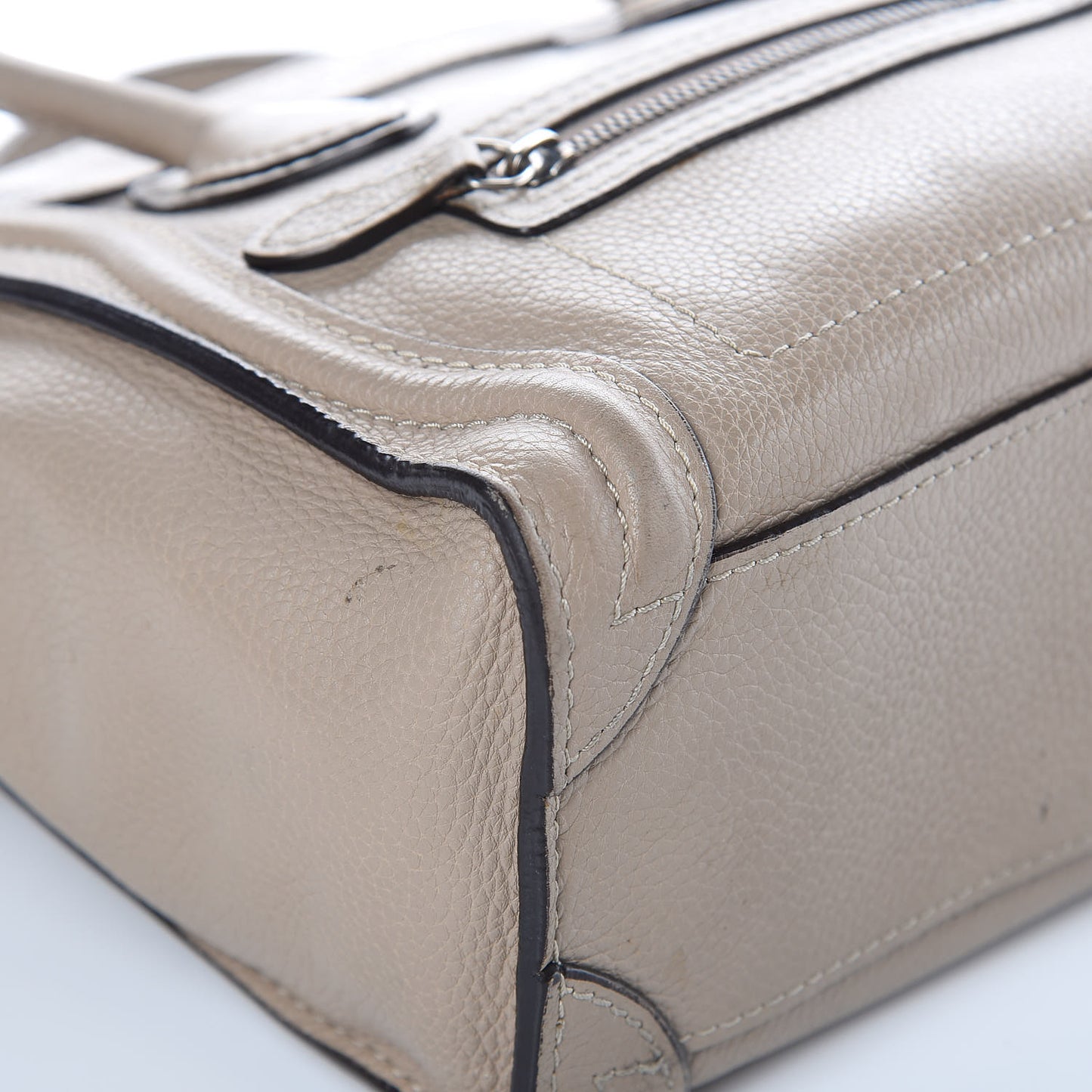 Drummed Calfskin Nano Luggage Dune