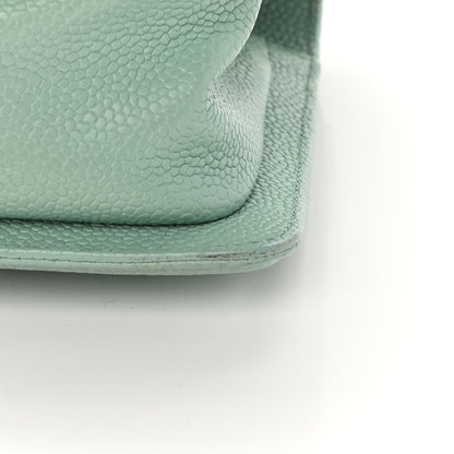 Chanel Caviar Chevron Quilted Small Boy Flap Green 12 of 13