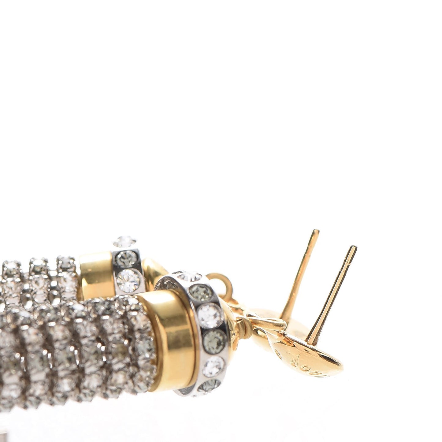 Crystal Strand Earrings Gold