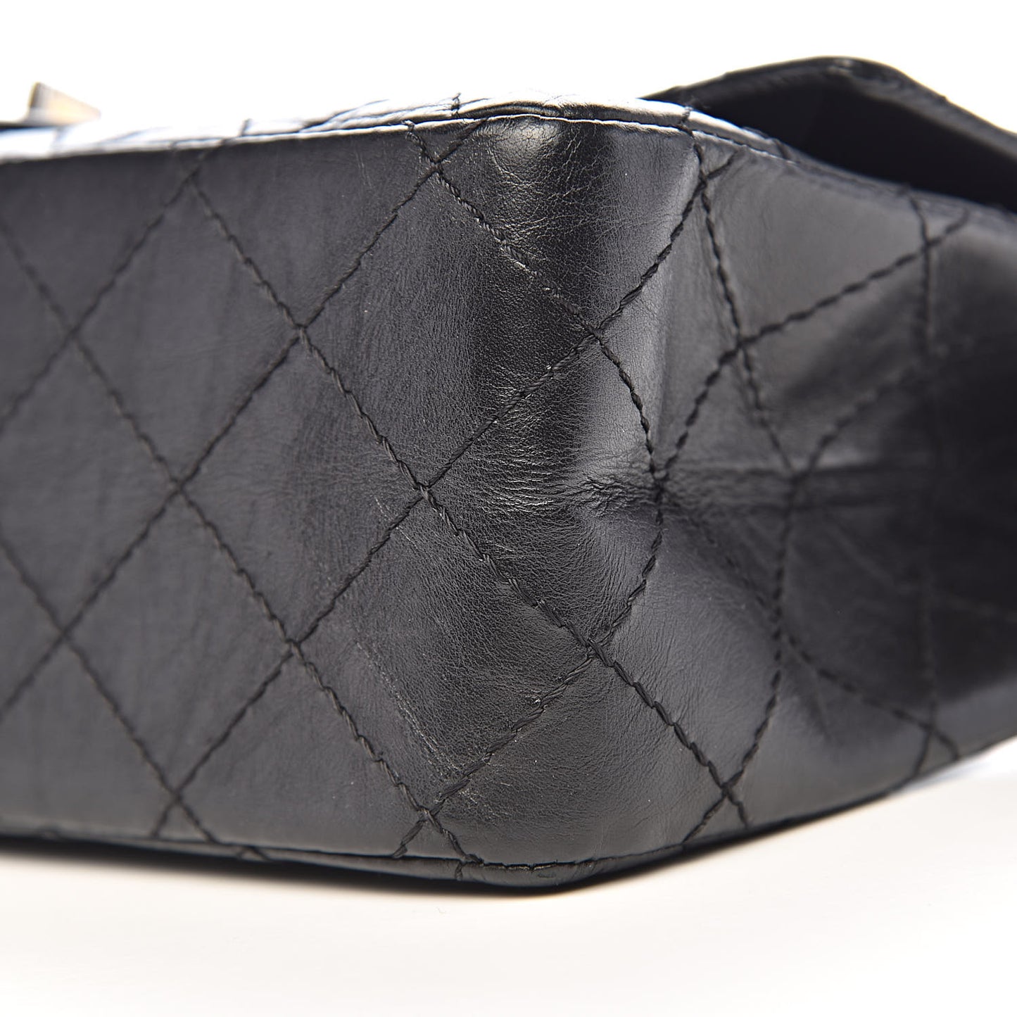 Aged Calfskin Quilted 2.55 Reissue 226 Flap Black