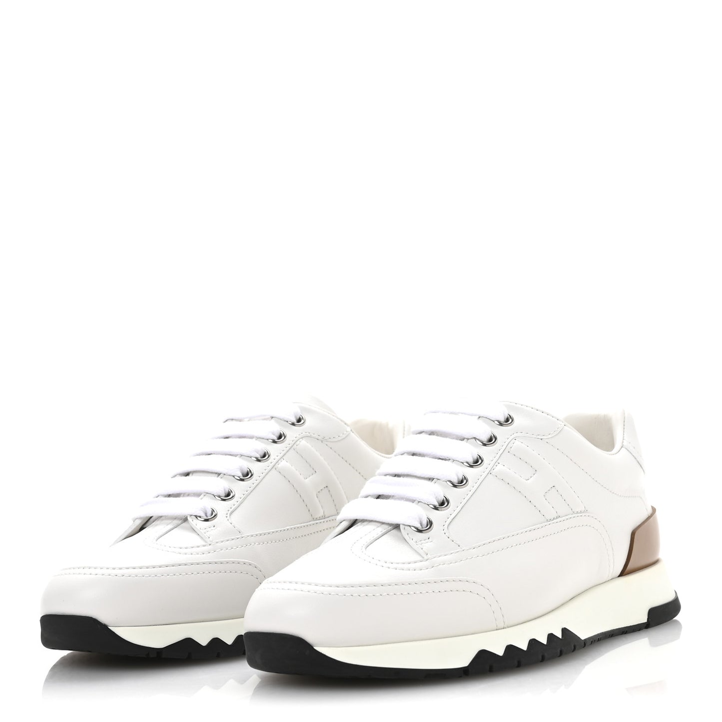 Calfskin Womens Trail Sneakers 35 White
