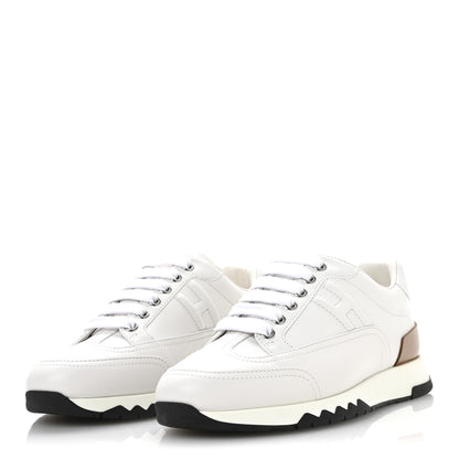 Hermes Calfskin Womens Trail Sneakers 35 White 4 of 9