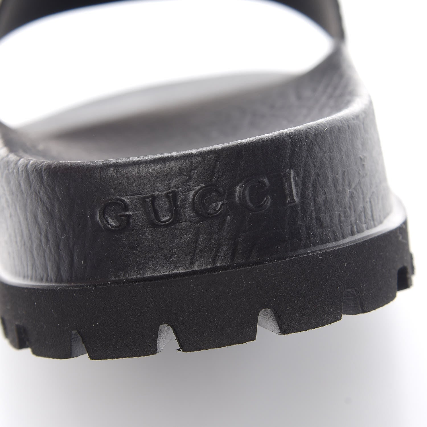 Gucci GG Supreme Monogram Tiger Mens Lug Sole Slide Sandals 5 Ebony 7 of 9