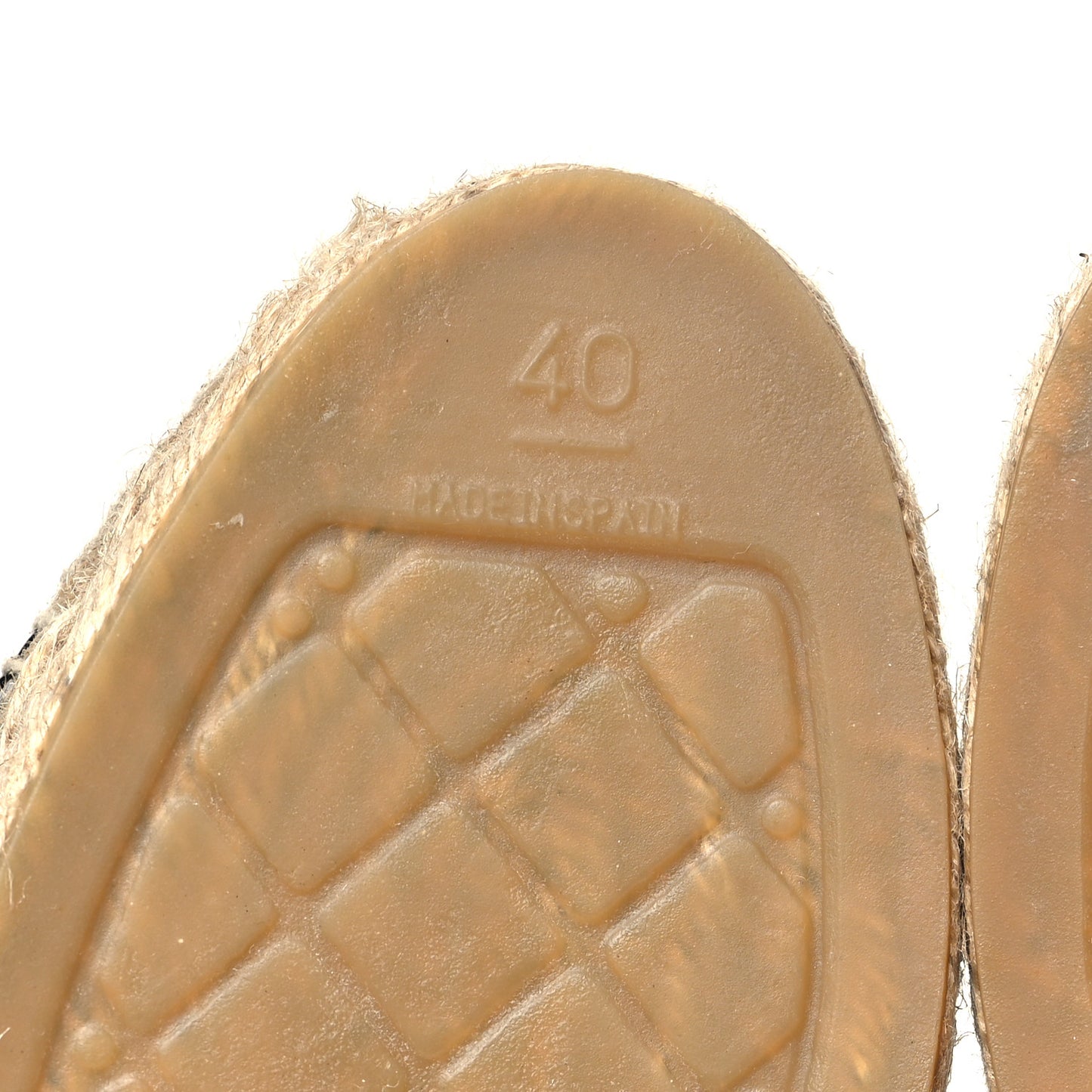 Fabric Patent Calfskin CC Espadrilles 40 Black