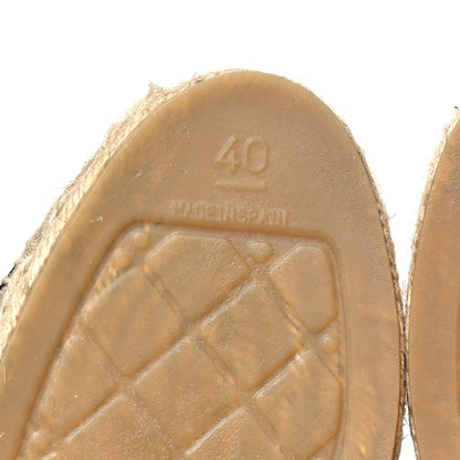 Chanel Fabric Patent Calfskin CC Espadrilles 40 Black 7 of 10