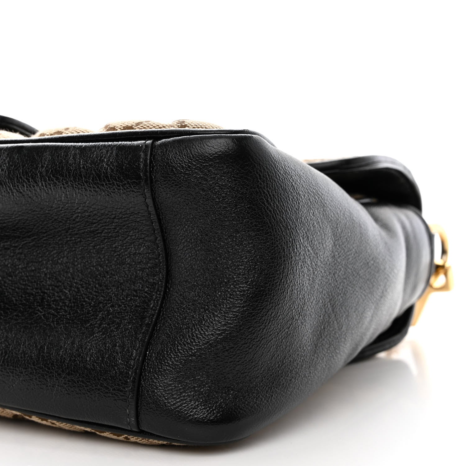 Gucci Monogram Azalea Calfskin Matelasse Diagonal Small GG Marmont Top Handle Shoulder Bag Beige Ebony Black 11 of 12