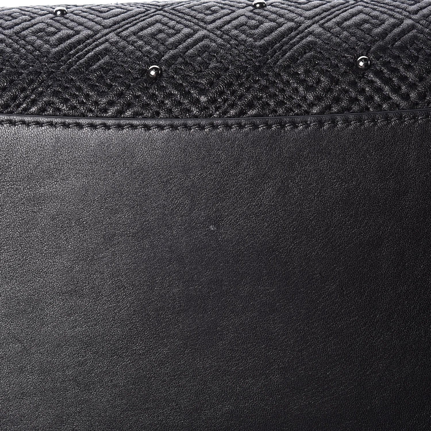 Givenchy Lambskin Logo Embossed Small Studded Antigona Black 17 of 18