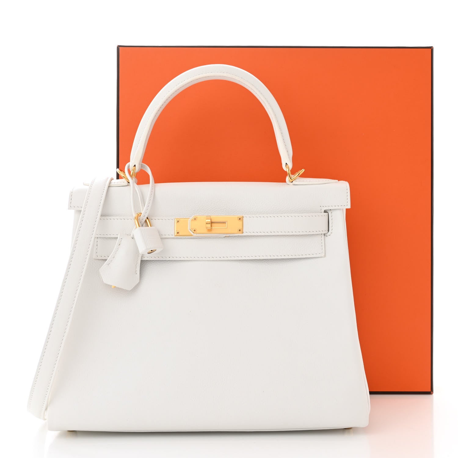 Hermes Evercolor Kelly Retourne 28 White 12 of 12