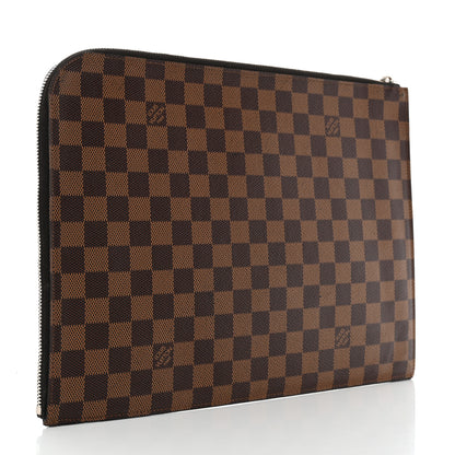 Louis Vuitton Savane Damier Ebene Lion Chapman Pochette Jour GM 3 of 11