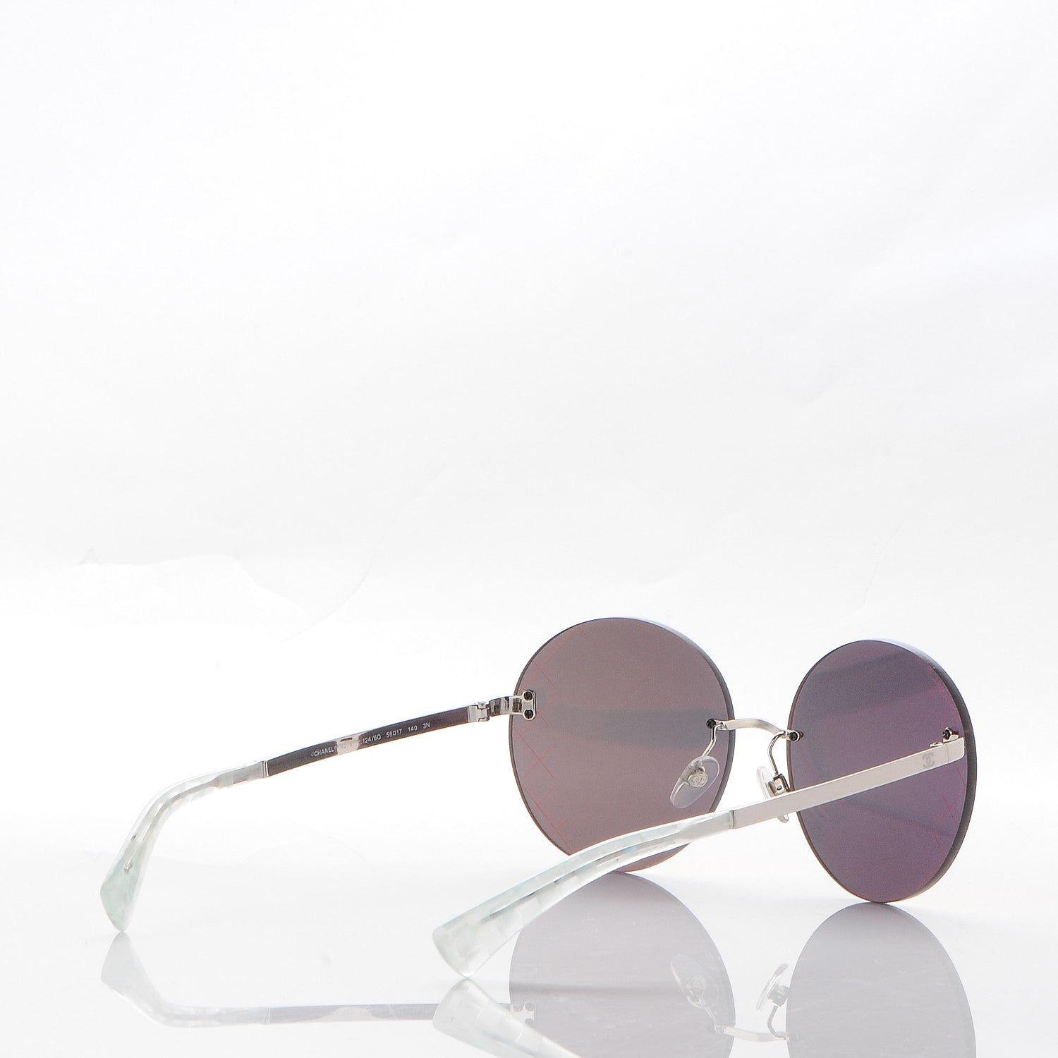 Chanel Mirrored Round Sunglasses 4216 Red 4 of 9