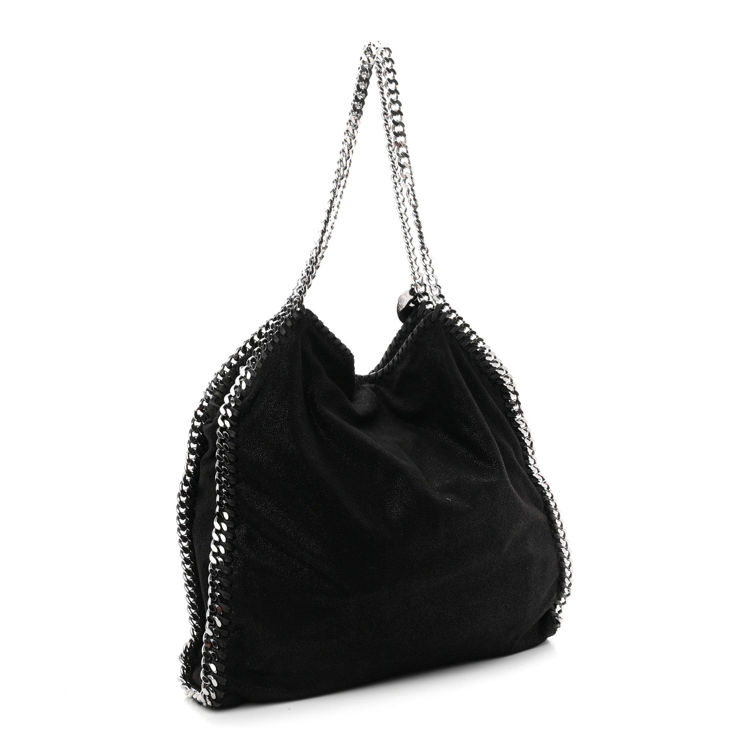 Stella McCartney Shaggy Deer Small Falabella Fold Over Tote Black 3 of 9
