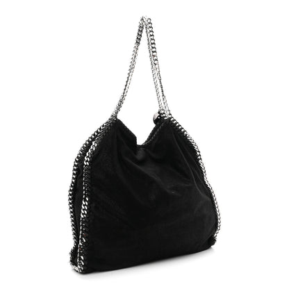 Stella McCartney Shaggy Deer Small Falabella Fold Over Tote Black 3 of 9