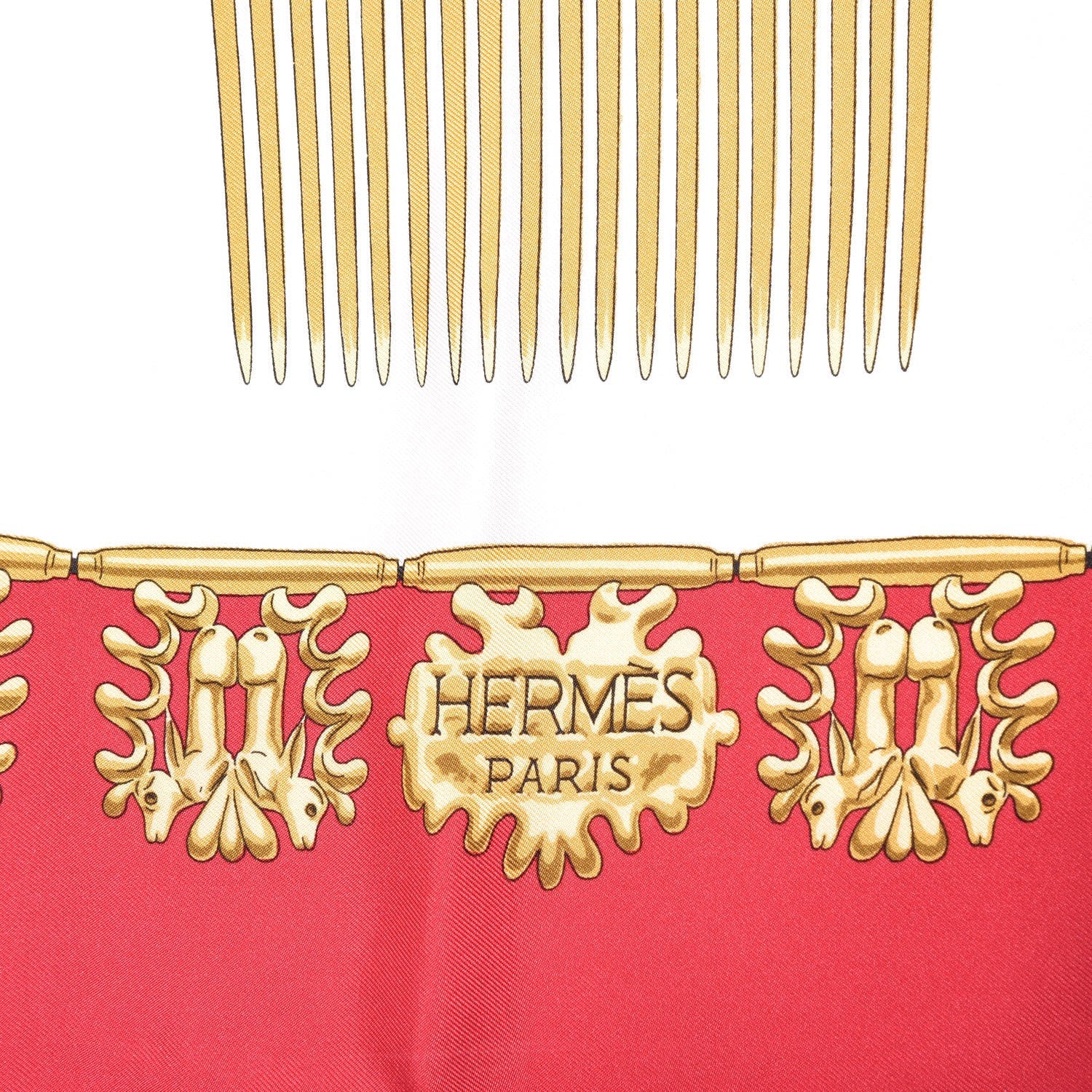 Hermes Silk Mousseline Les Cavaliers D'Or Scarf 90 4 of 6