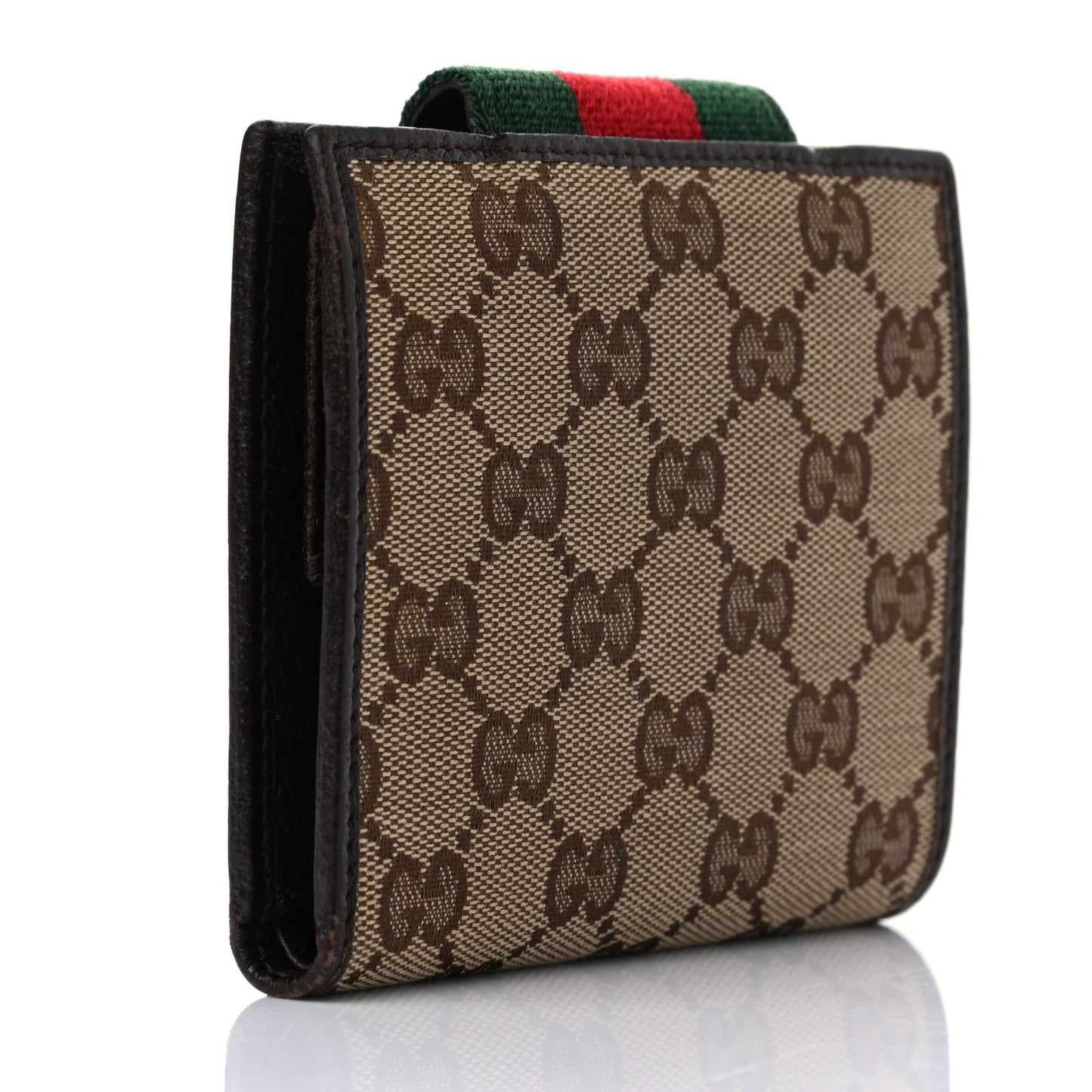 Monogram Web Ladies Web French Wallet Brown