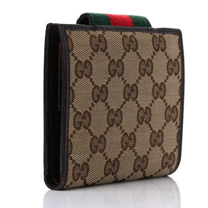 Gucci Monogram Web Ladies Web French Wallet Brown 3 of 10