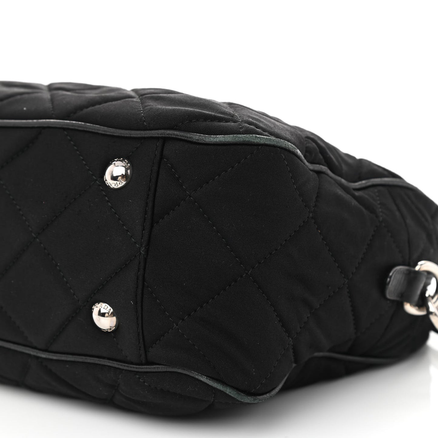 Nylon Tessuto Impuntu Quilted Bowler Black