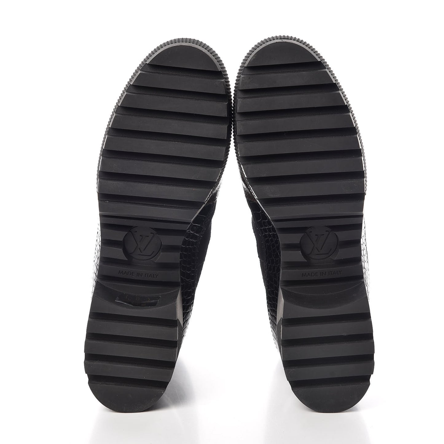 Suede Calfskin Monogram Laureate Platform Desert Boots 40 Black