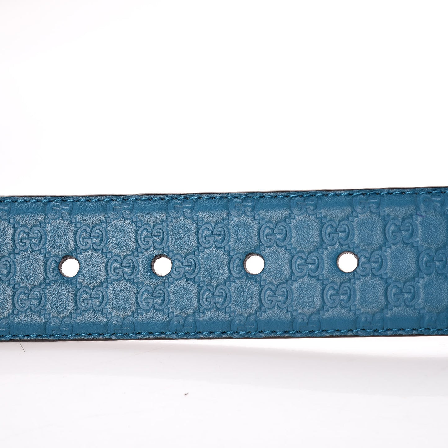 Soft Microguccissima Margaux Calfskin Belt 80 32 Deep Cobalt