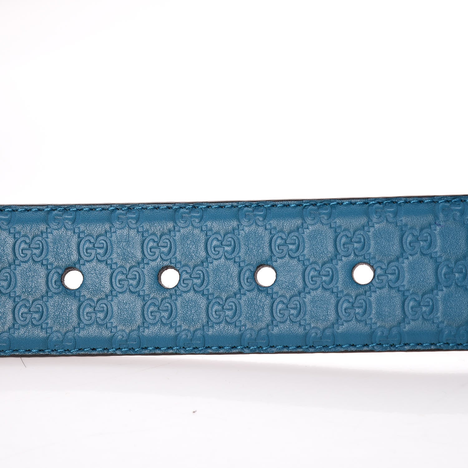 Gucci Soft Microguccissima Margaux Calfskin Belt 80 32 Deep Cobalt 6 of 8