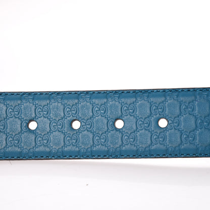 Gucci Soft Microguccissima Margaux Calfskin Belt 80 32 Deep Cobalt 6 of 8