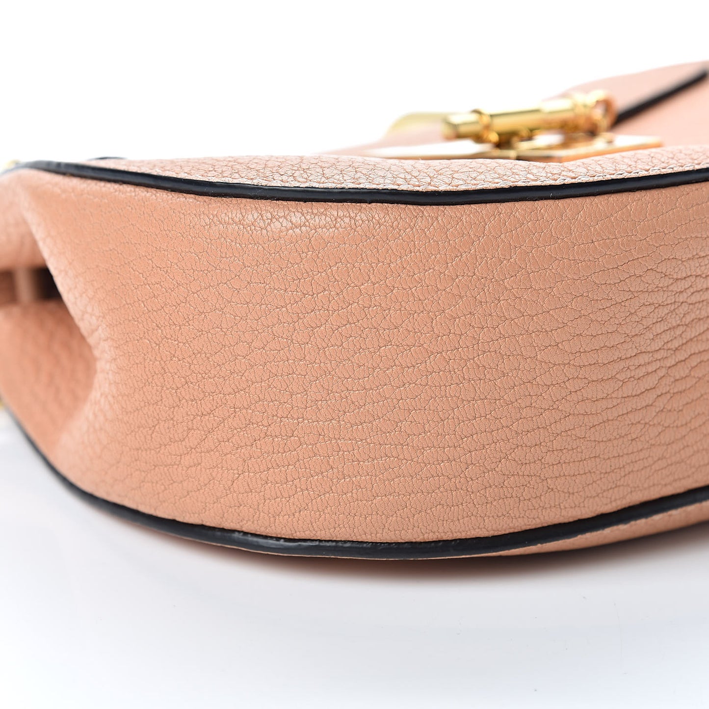 Grained Lambskin Mini Drew Shoulder Bag Gingerbread