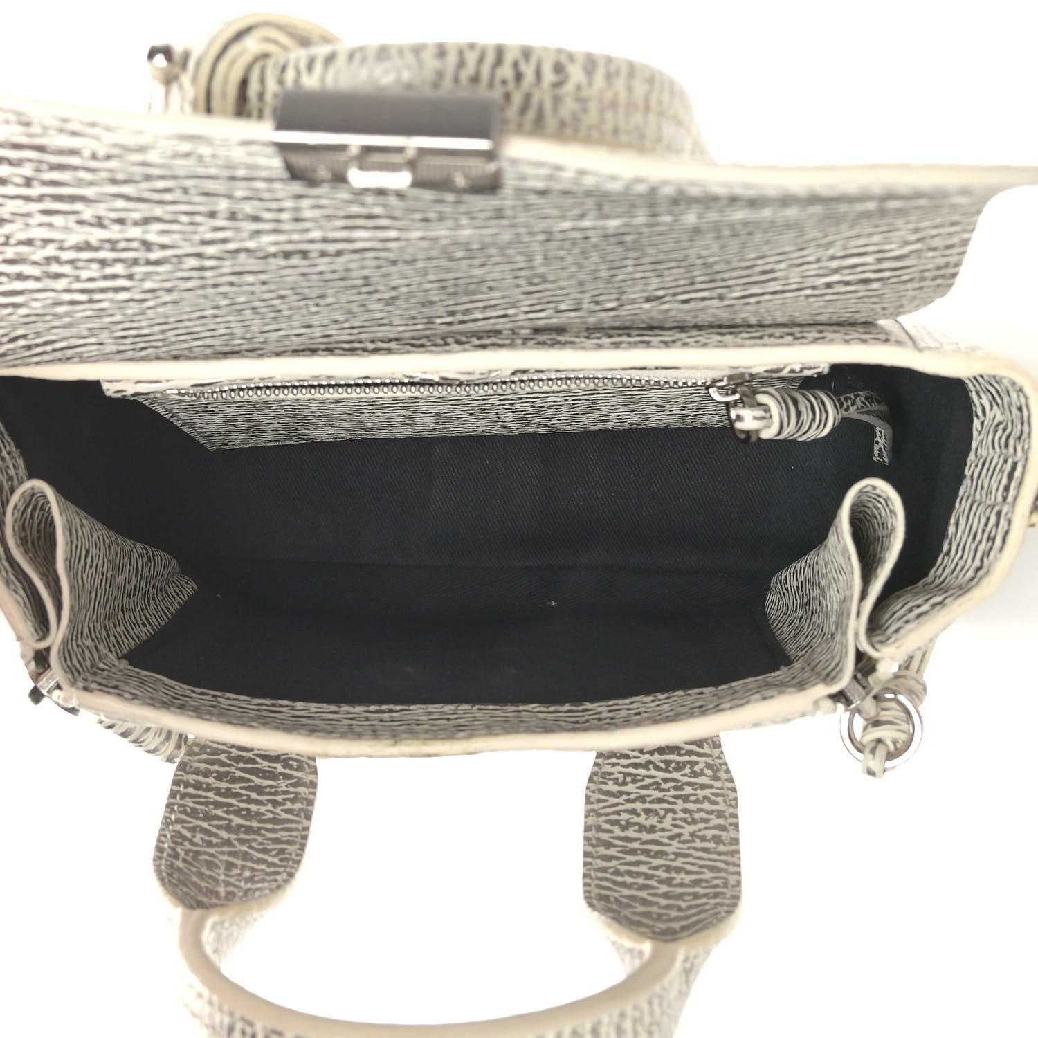 3.1 Phillip Lim Textured Calfskin Mini Pashli Satchel Silver White 4 of 13