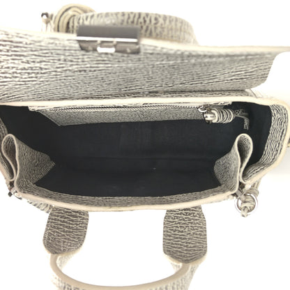 3.1 Phillip Lim Textured Calfskin Mini Pashli Satchel Silver White 4 of 13