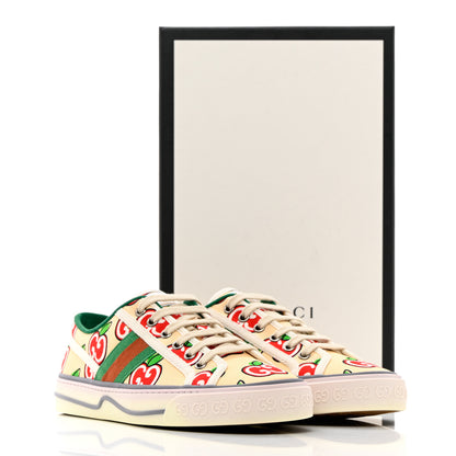 Gucci Canvas Web GG Apple Womens 1977 Tennis Sneakers 38.5 Ivory Red Mystic White New Shamarock 8 of 8