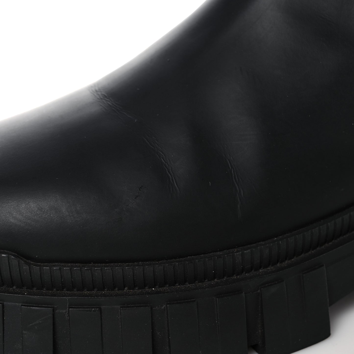 Calfskin Rubber Fendi Force Chelsea Boots 37 Black