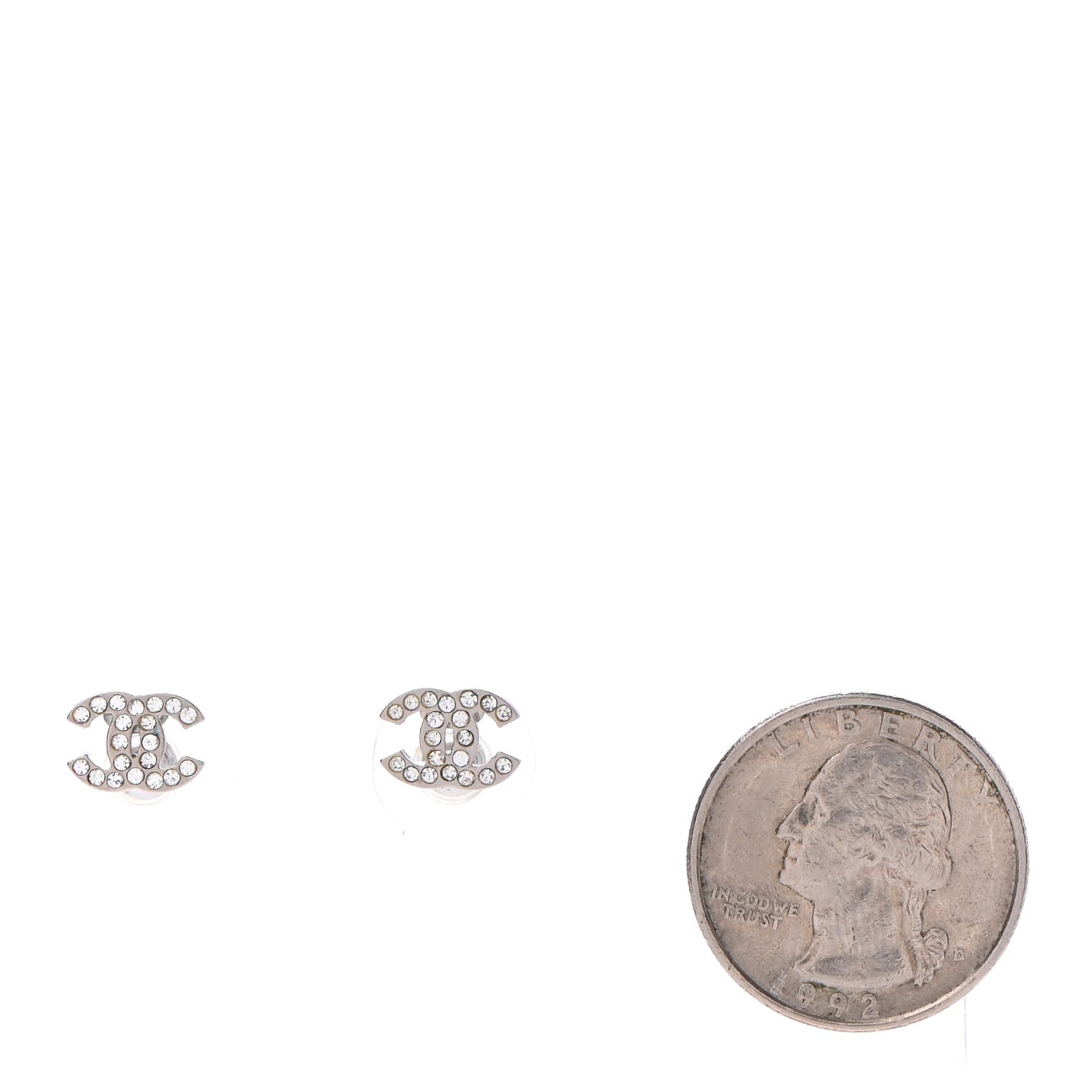 Crystal Mini Timeless CC Earrings Silver