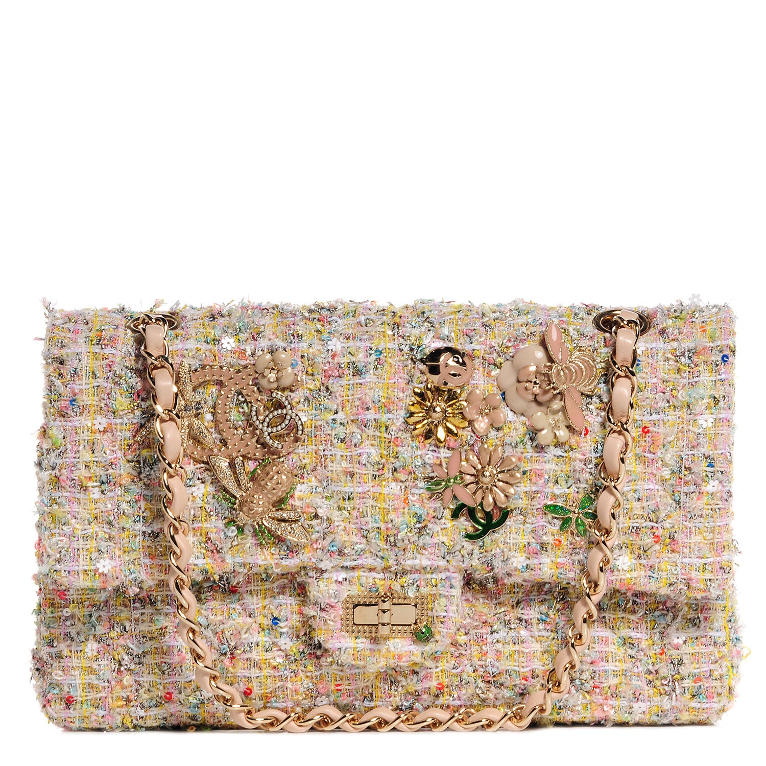 Chanel Tweed Garden Party 2.55 Reissue 225 Flap Multicolor 1 of 8