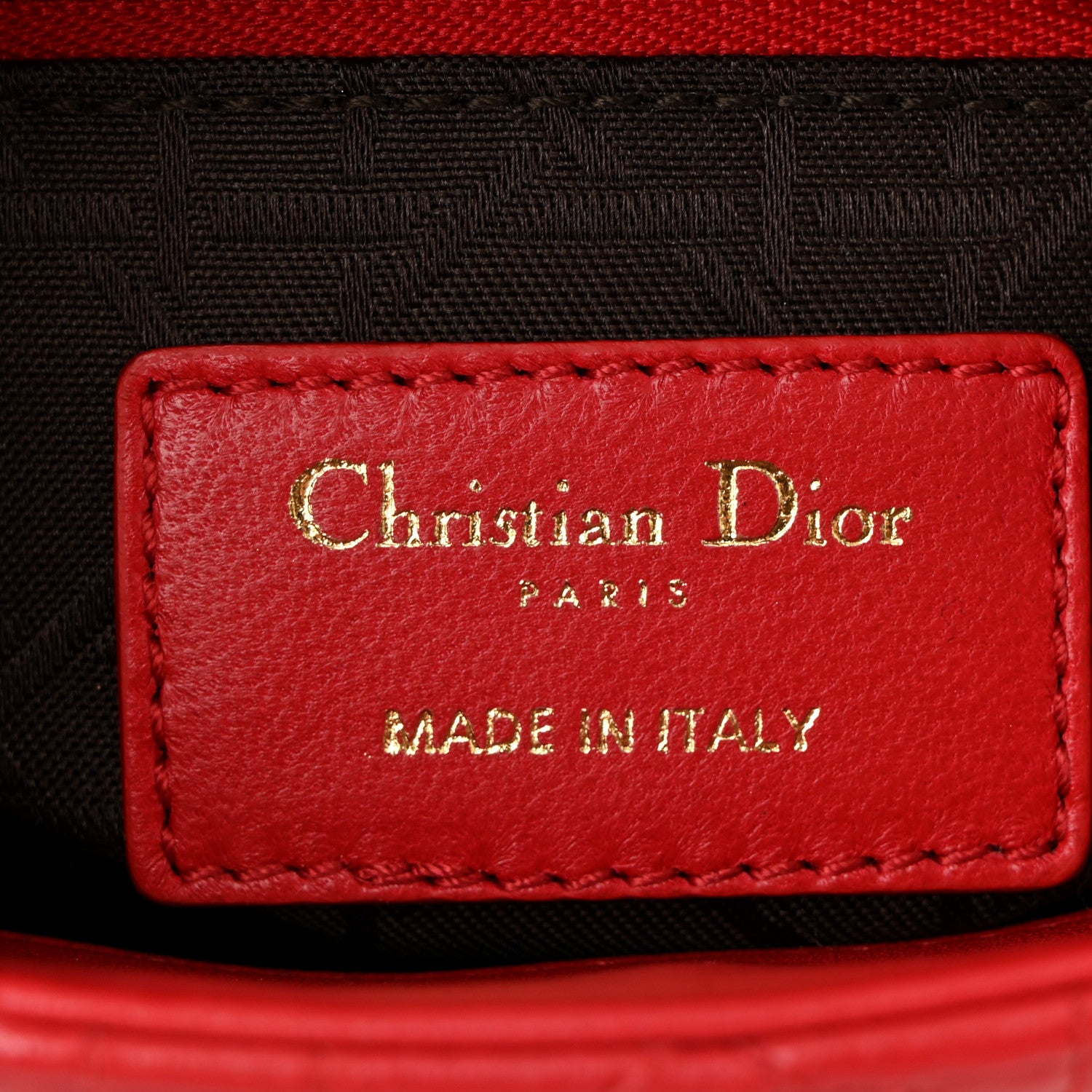 Christian Dior Lambskin Cannage Mini Lady Dior Red 6 of 11