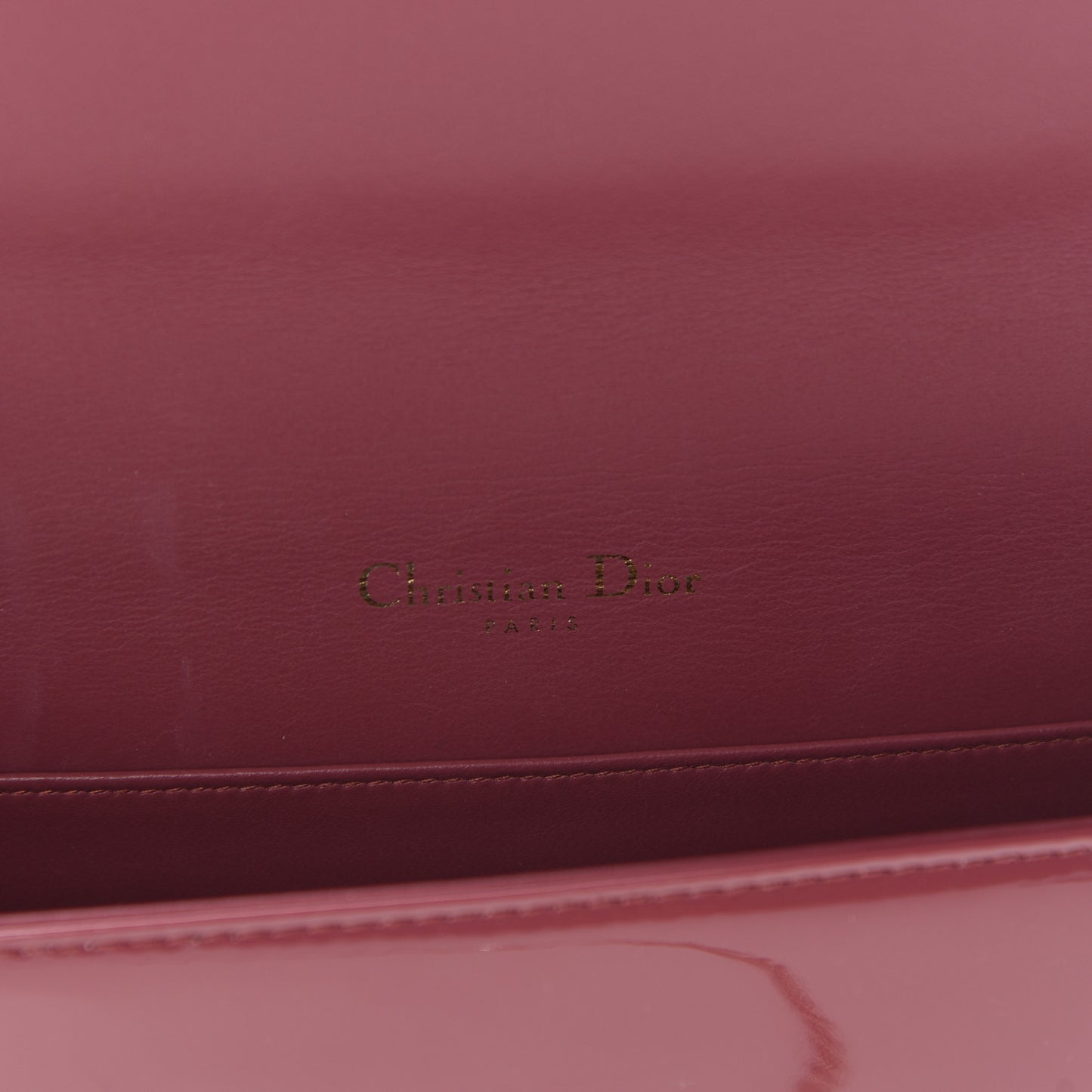 Patent Cannage Lady Dior Clutch Mallow Rose
