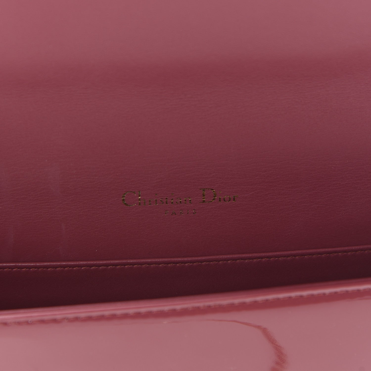 Christian Dior Patent Cannage Lady Dior Clutch Mallow Rose 6 of 10