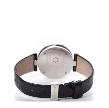 Bulgari Stainless Steel Calfskin Diamond 35mm B.Zero1 Butterfly Quartz Watch Black 4 of 8