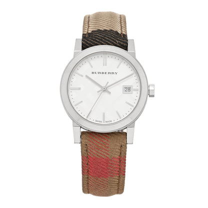 Burberry Stainless Steel Calfskin 34mm Heritage Nova Check Quartz Watch BU9151 1 of 4